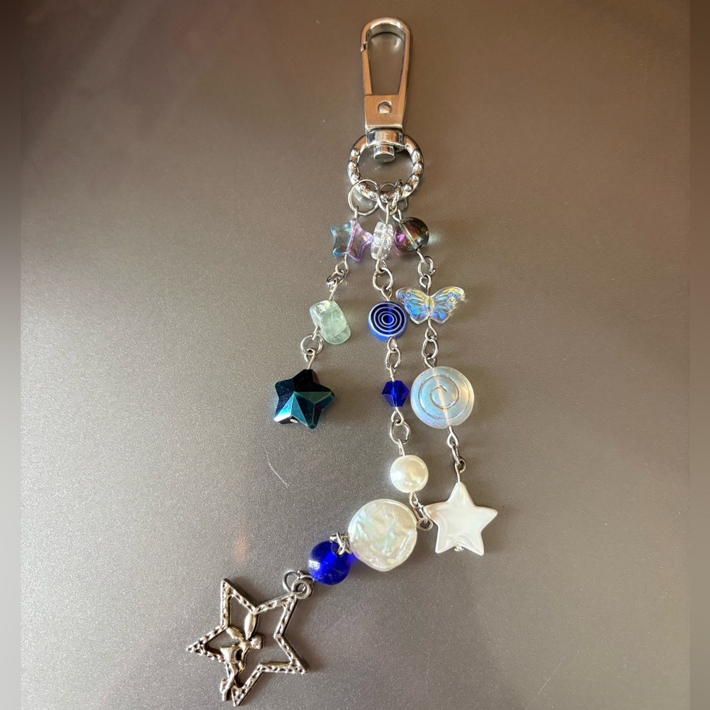 WHIMSICAL BEADED FAIRY KEYCHAIN